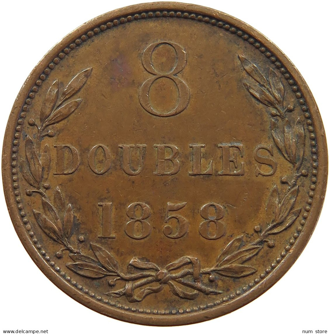 GUERNSEY 8 DOUBLES 1858  #sm05 0279 - Guernesey