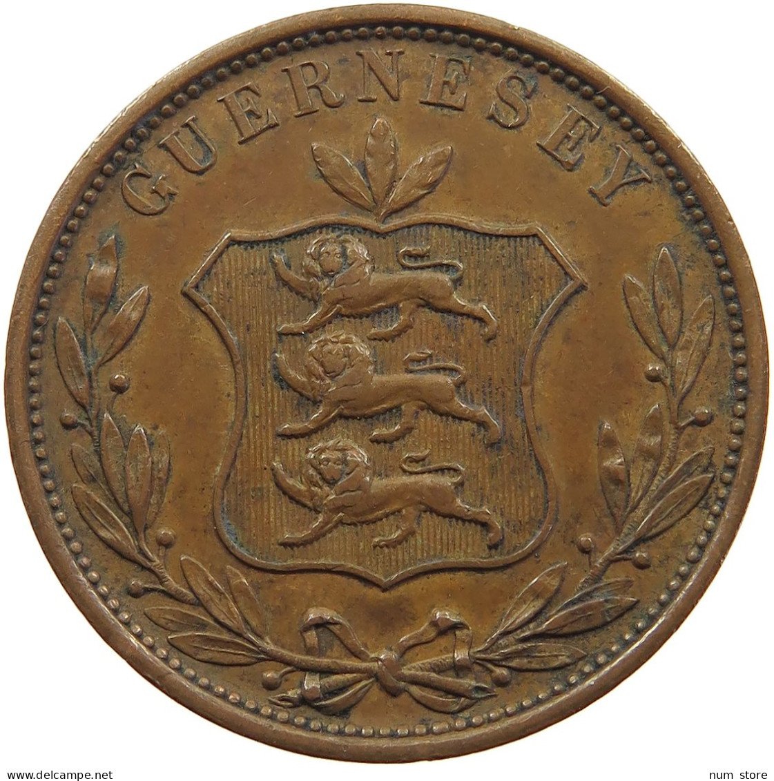 GUERNSEY 8 DOUBLES 1858  #sm05 0279 - Guernsey