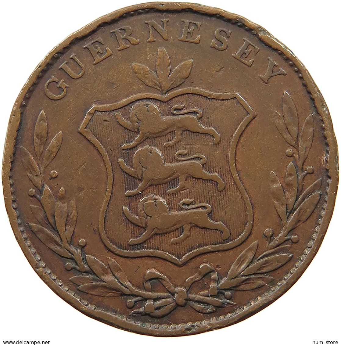 GUERNSEY 8 DOUBLES 1834  #a009 0363 - Guernsey