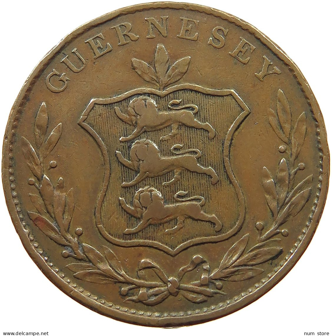 GUERNSEY 8 DOUBLES 1834  #s075 0571 - Guernsey