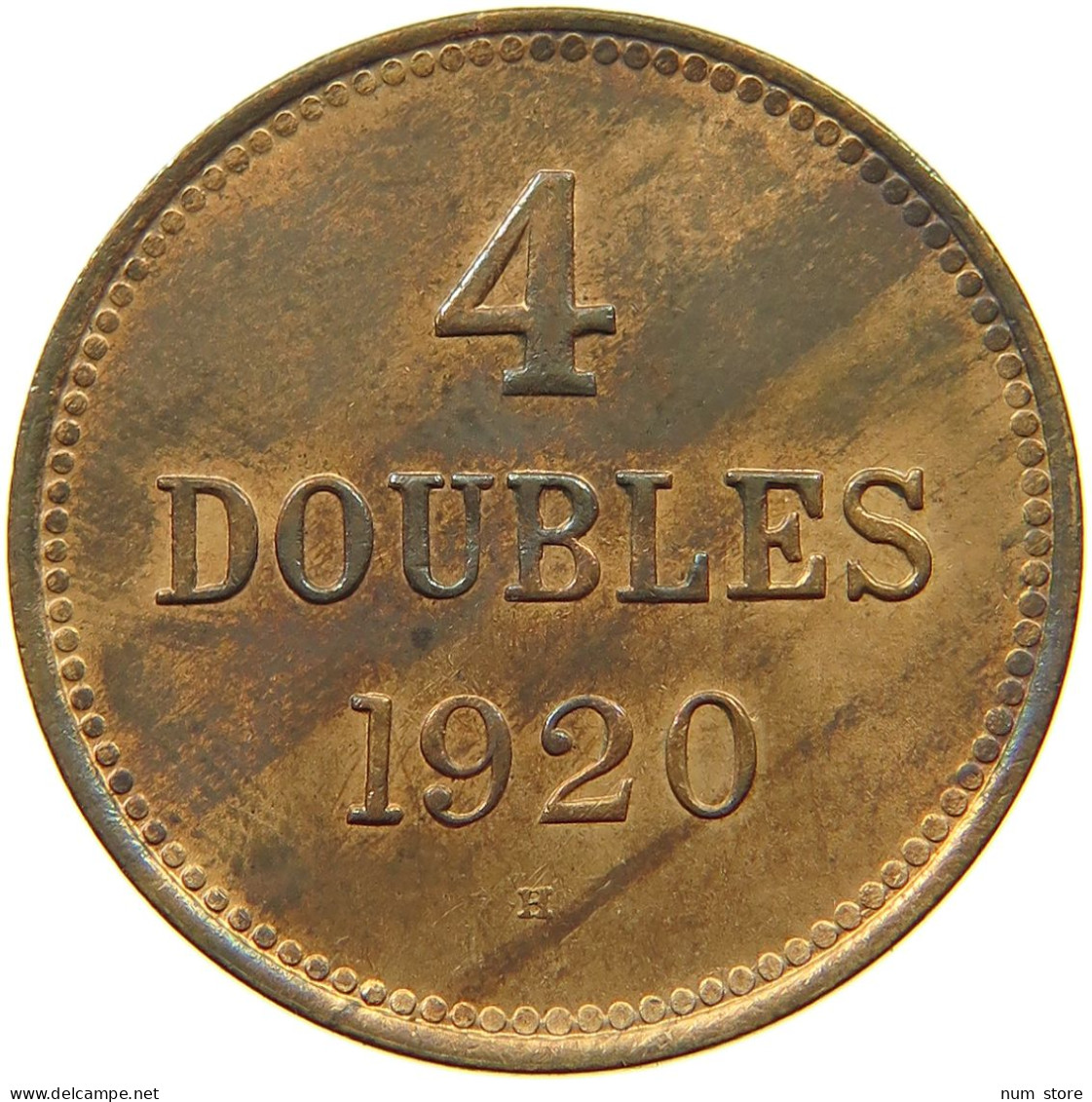 GUERNSEY 4 DOUBLES 1920  #s046 0493 - Guernesey