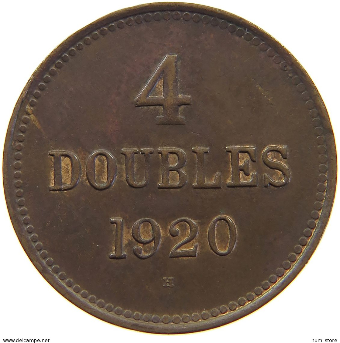 GUERNSEY 4 DOUBLES 1920  #c046 0069 - Guernesey