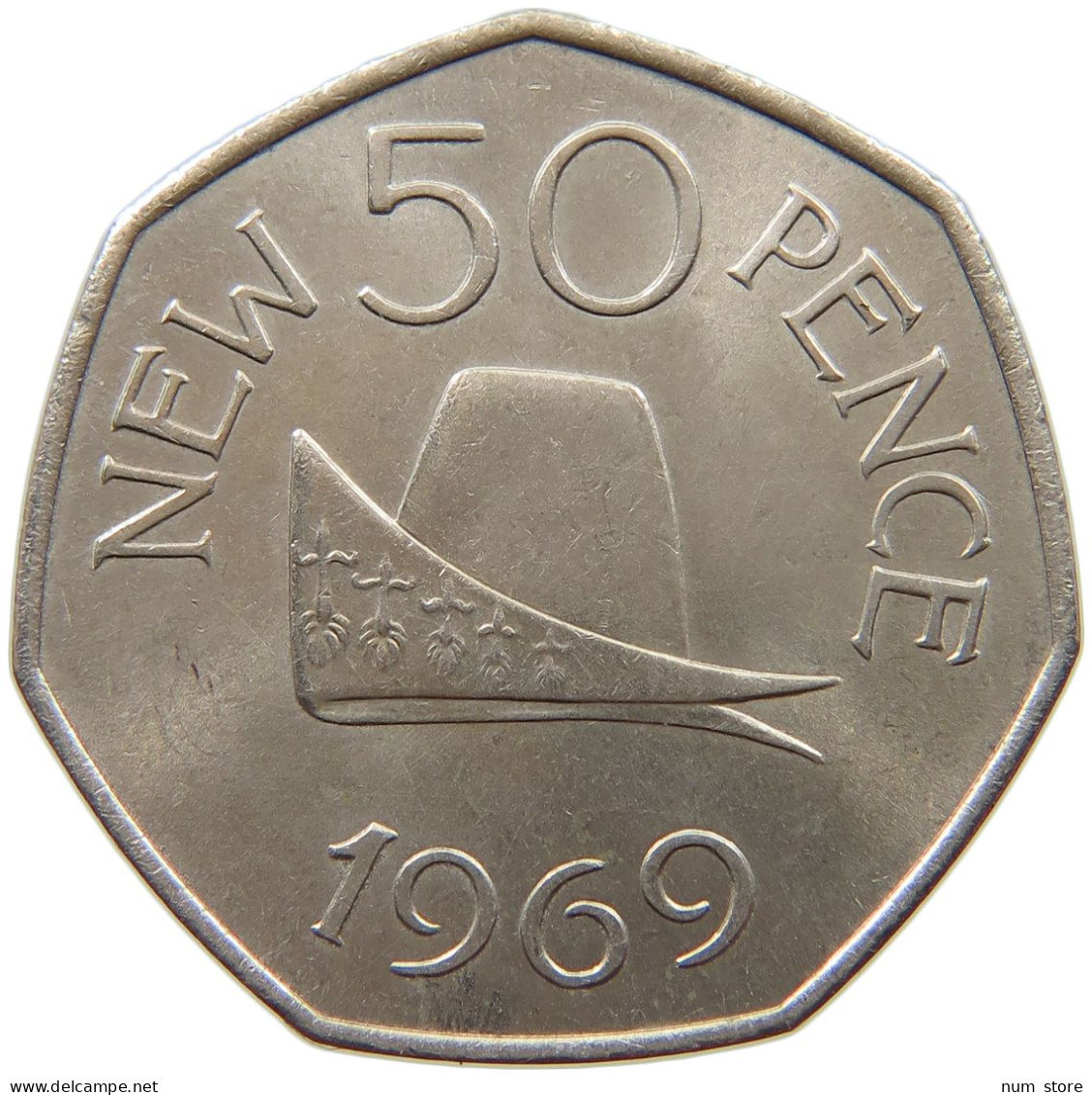 GUERNSEY 50 PENCE 1969  #s039 0195 - Guernesey