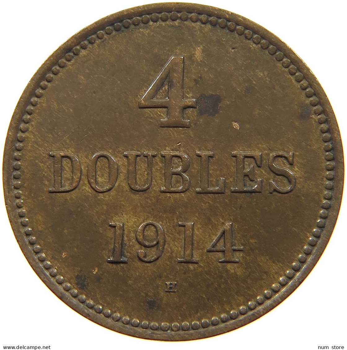 GUERNSEY 4 DOUBLES 1914 George V. (1910-1936) #c008 0265 - Guernsey