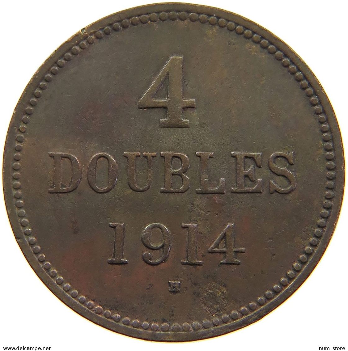 GUERNSEY 4 DOUBLES 1914 George V. (1910-1936) #a062 0399 - Guernsey