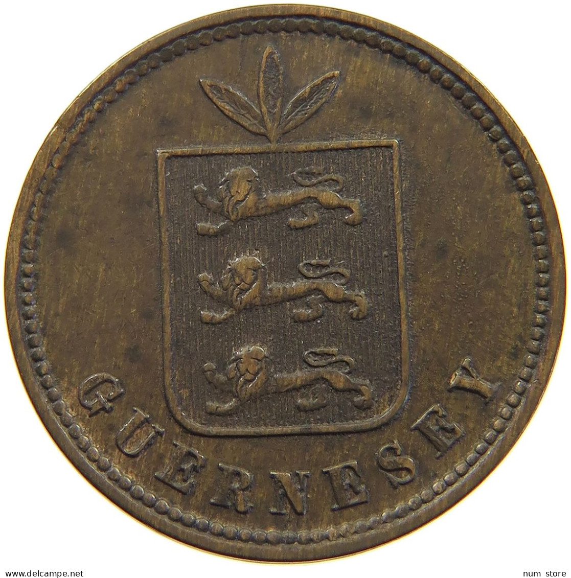 GUERNSEY 4 DOUBLES 1864  #c054 0163 - Guernsey