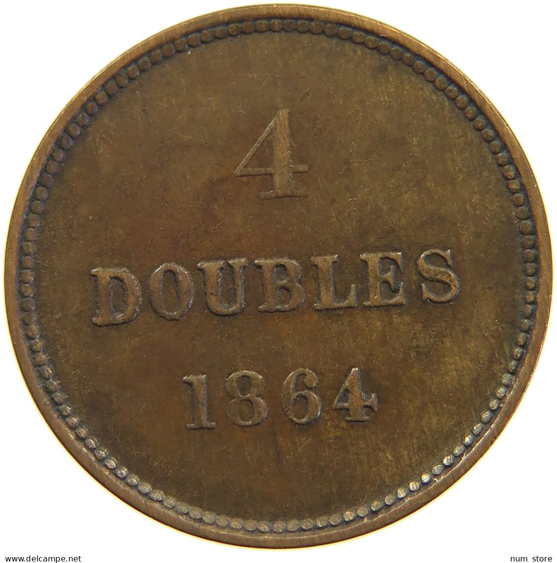 GUERNSEY 4 DOUBLES 1864  #c045 0001 - Guernesey