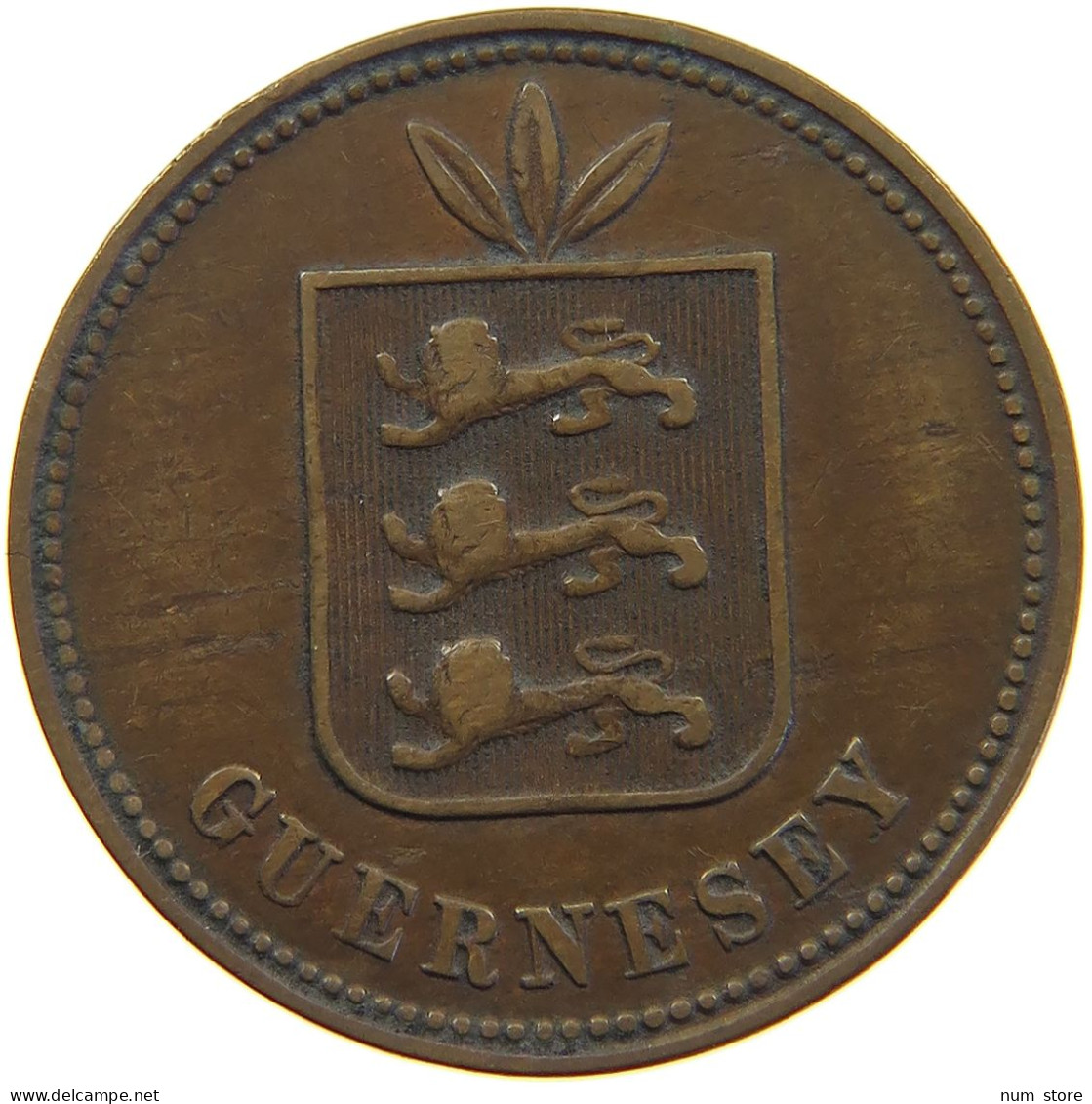 GUERNSEY 4 DOUBLES 1868  #c054 0165 - Guernesey