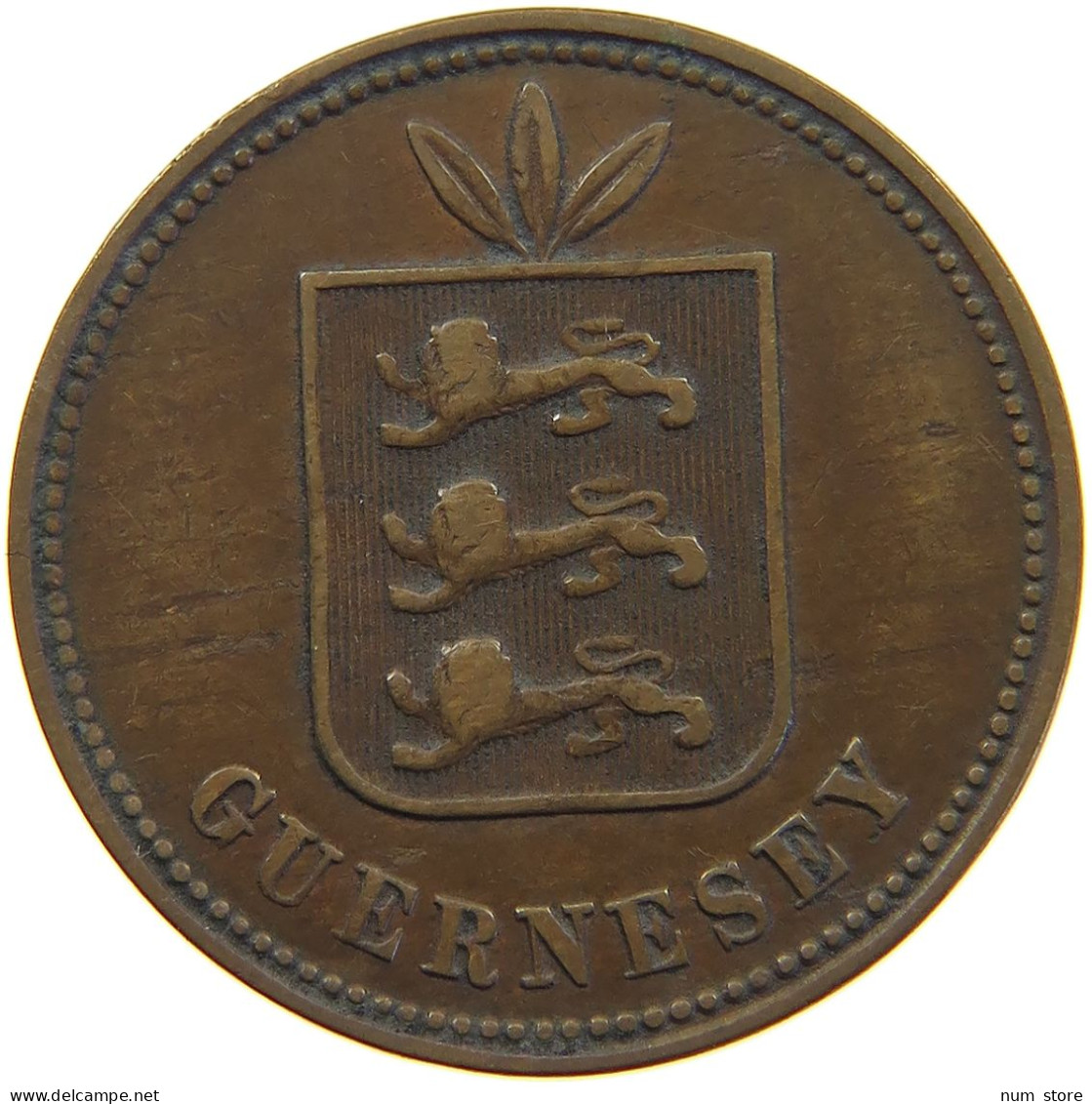 GUERNSEY 4 DOUBLES 1868  #c054 0165 - Guernsey