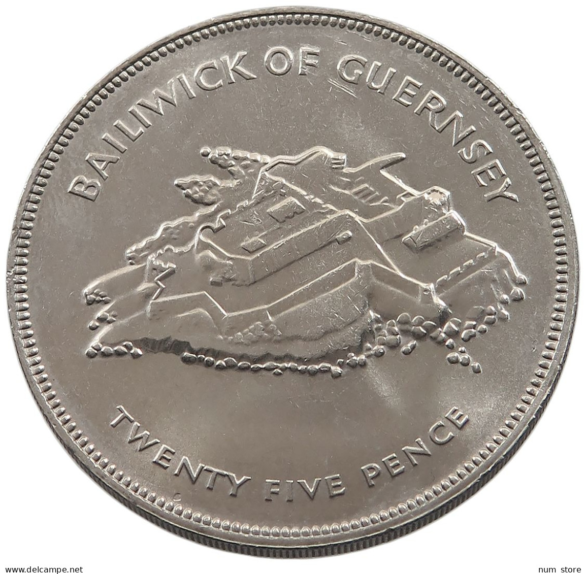 GUERNSEY 25 PENCE 1977 Elisabeth II. (1952-) #alb053 0285 - Guernsey