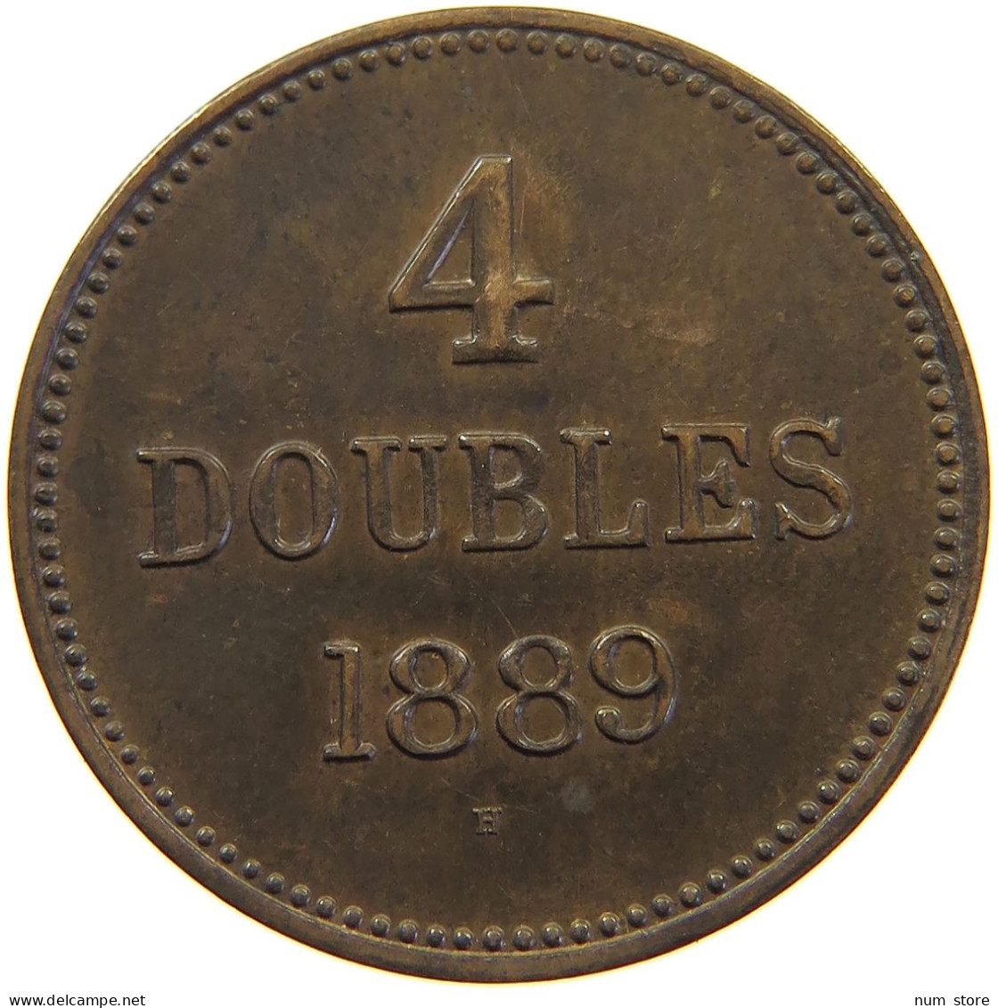 GUERNSEY 4 DOUBLES 1889  #c054 0159 - Guernesey
