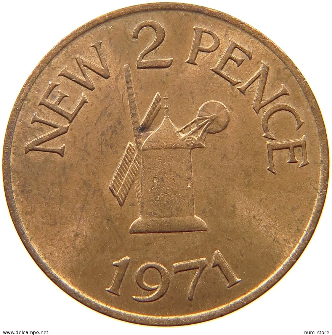 GUERNSEY 2 PENCE 1971 Elizabeth II. (1952-2022) #s050 0065 - Guernsey