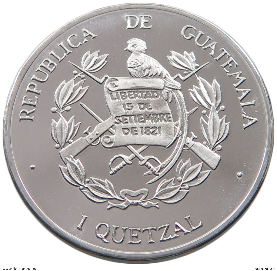 GUATEMALA QUETZAL 1995 GUATEMALA QUETZAL 1995 ALUMINIUM PATTERN PROOF PLAIN #alb038 0131 - Guatemala