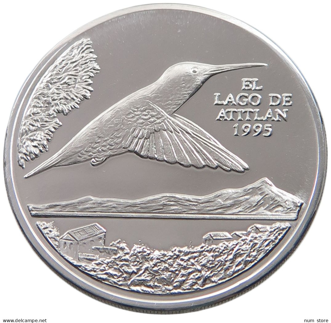 GUATEMALA QUETZAL 1995 GUATEMALA QUETZAL 1995 ALUMINIUM PATTERN PROOF REEDED #alb038 0125 - Guatemala