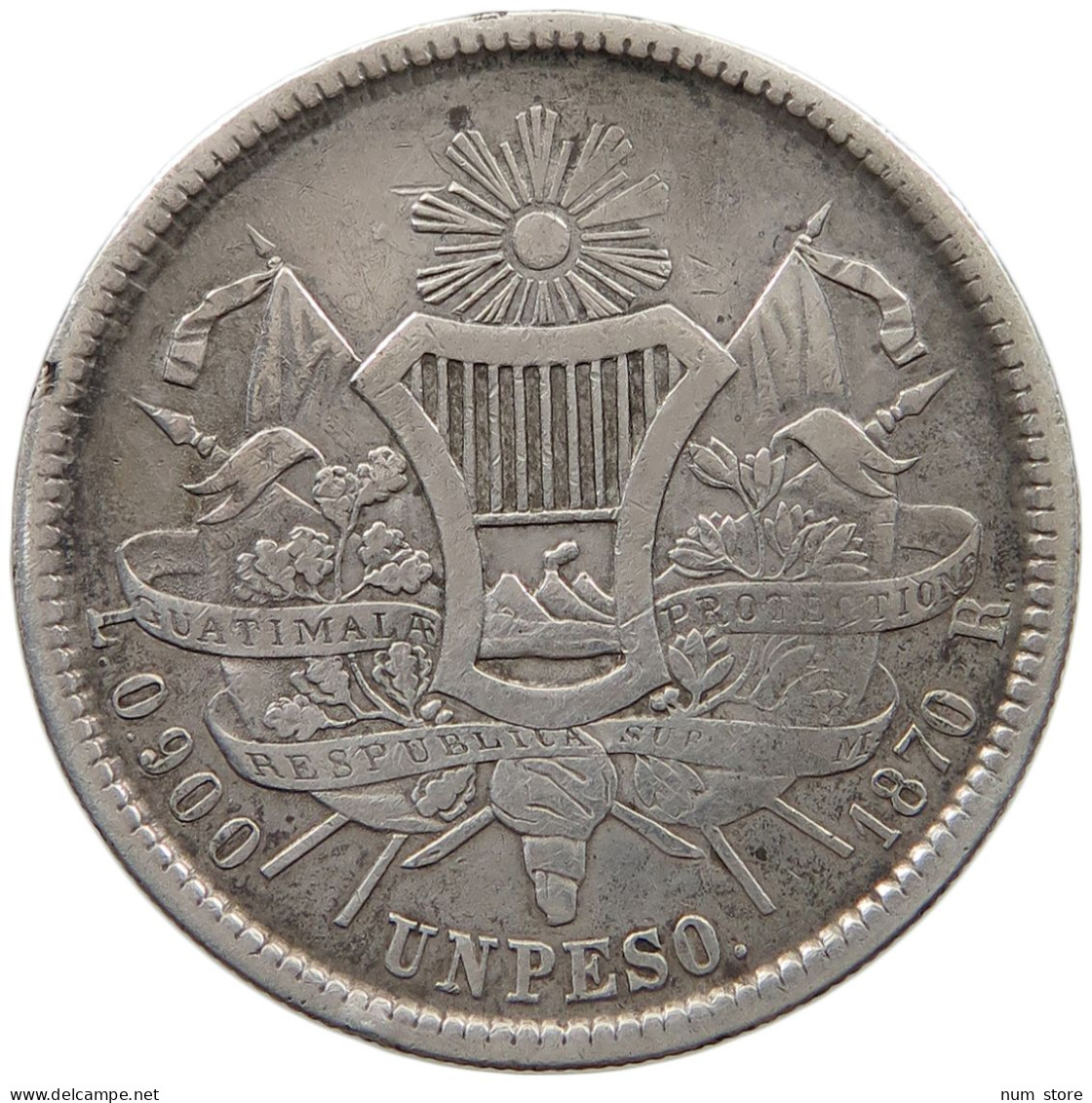 GUATEMALA PESO 1870  #t135 0223 - Guatemala