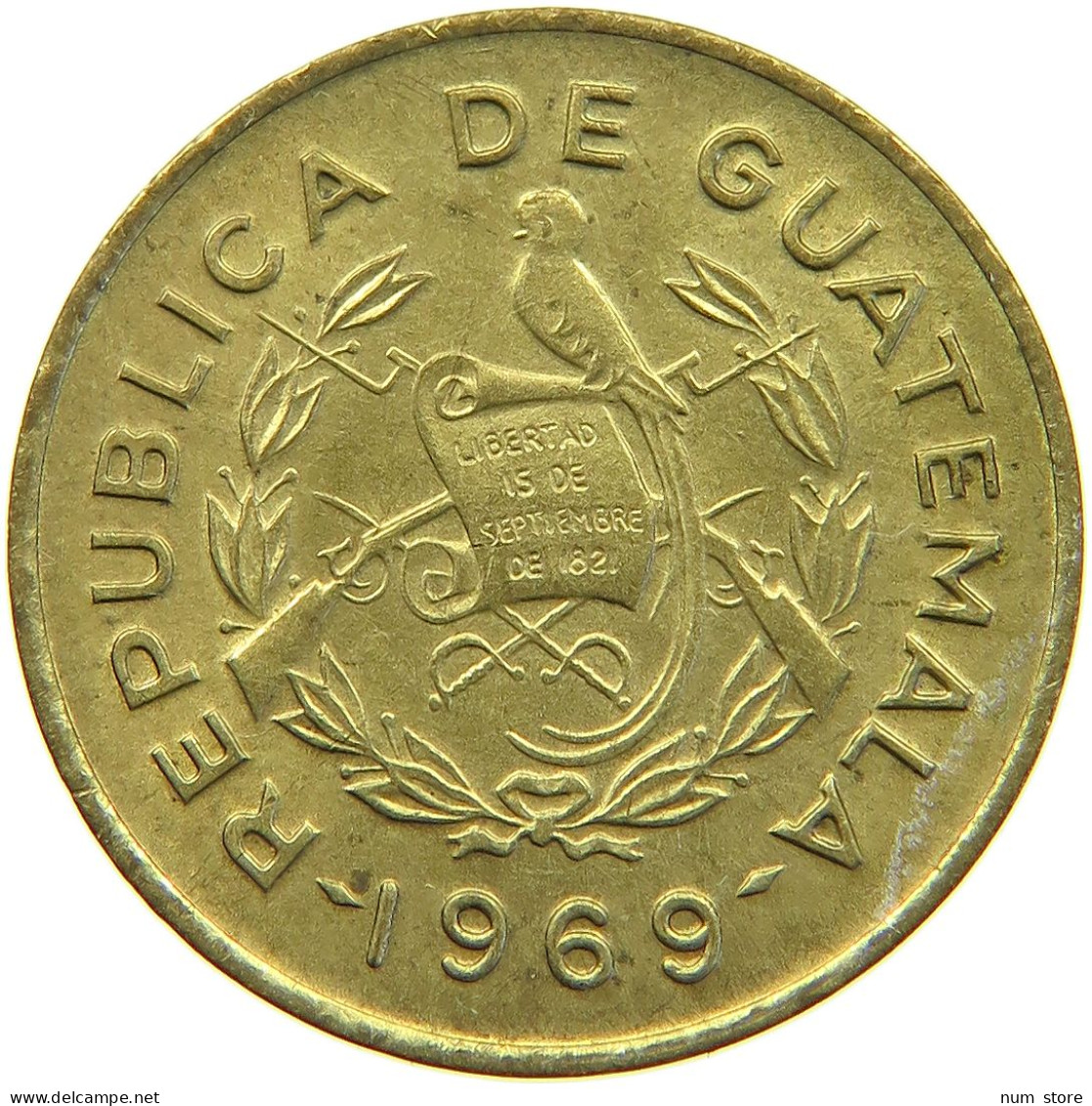 GUATEMALA CENTAVO 1969  #s060 0489 - Guatemala