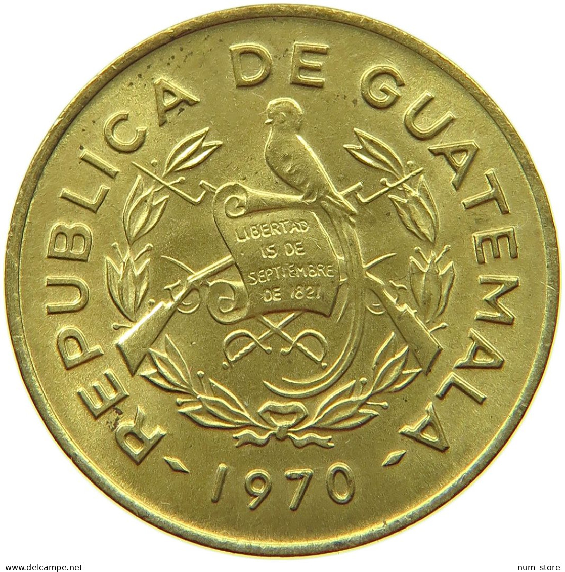 GUATEMALA CENTAVO 1970  #s066 0737 - Guatemala