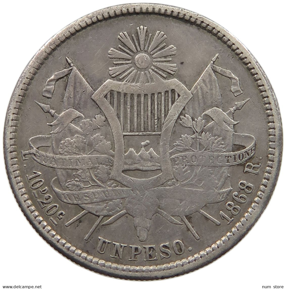 GUATEMALA PESO 1868  #t004 0163 - Guatemala