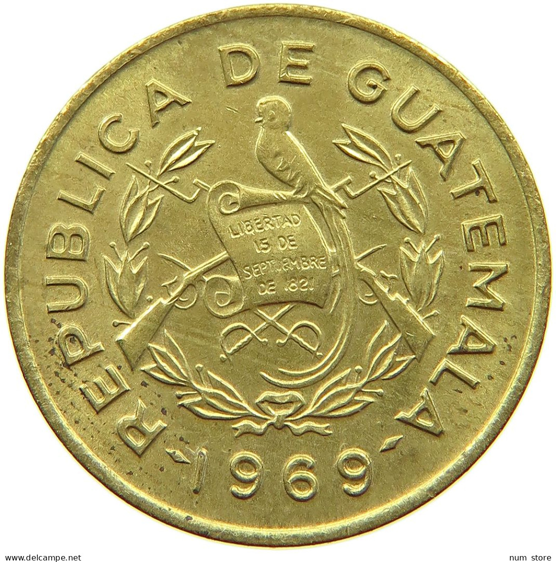 GUATEMALA CENTAVO 1969  #a021 0439 - Guatemala