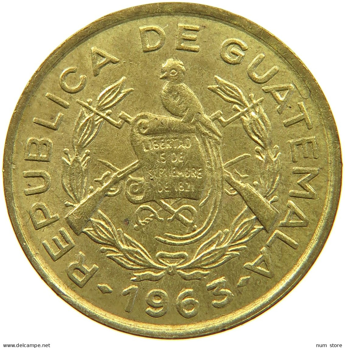 GUATEMALA CENTAVO 1963  #s060 0569 - Guatemala