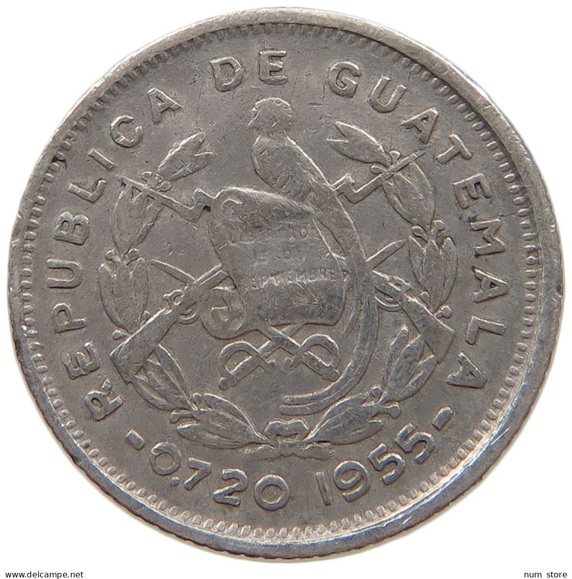 GUATEMALA 5 CENTAVOS 1955  #t152 0325 - Guatemala