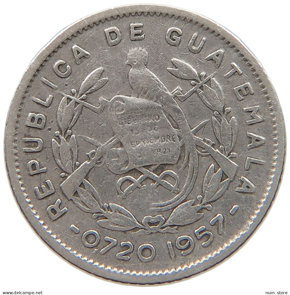 GUATEMALA 5 CENTAVOS 1957  #c040 0591 - Guatemala