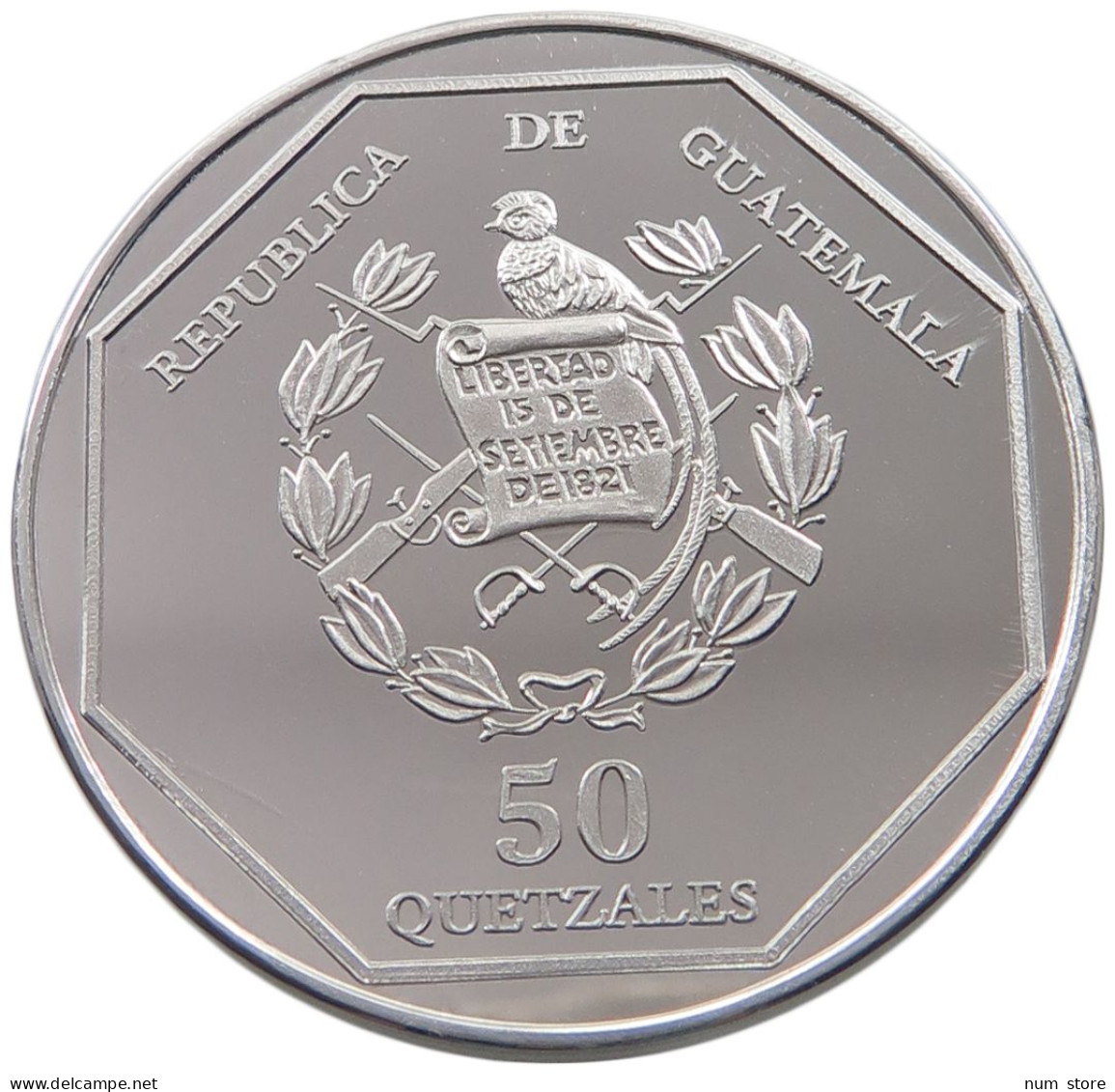 GUATEMALA 50 QUETZALES 1995 GUATEMALA 50 QUETZALES 1995 ALUMINIUM PATTERN PROOF PLAIN #alb038 0135 - Guatemala