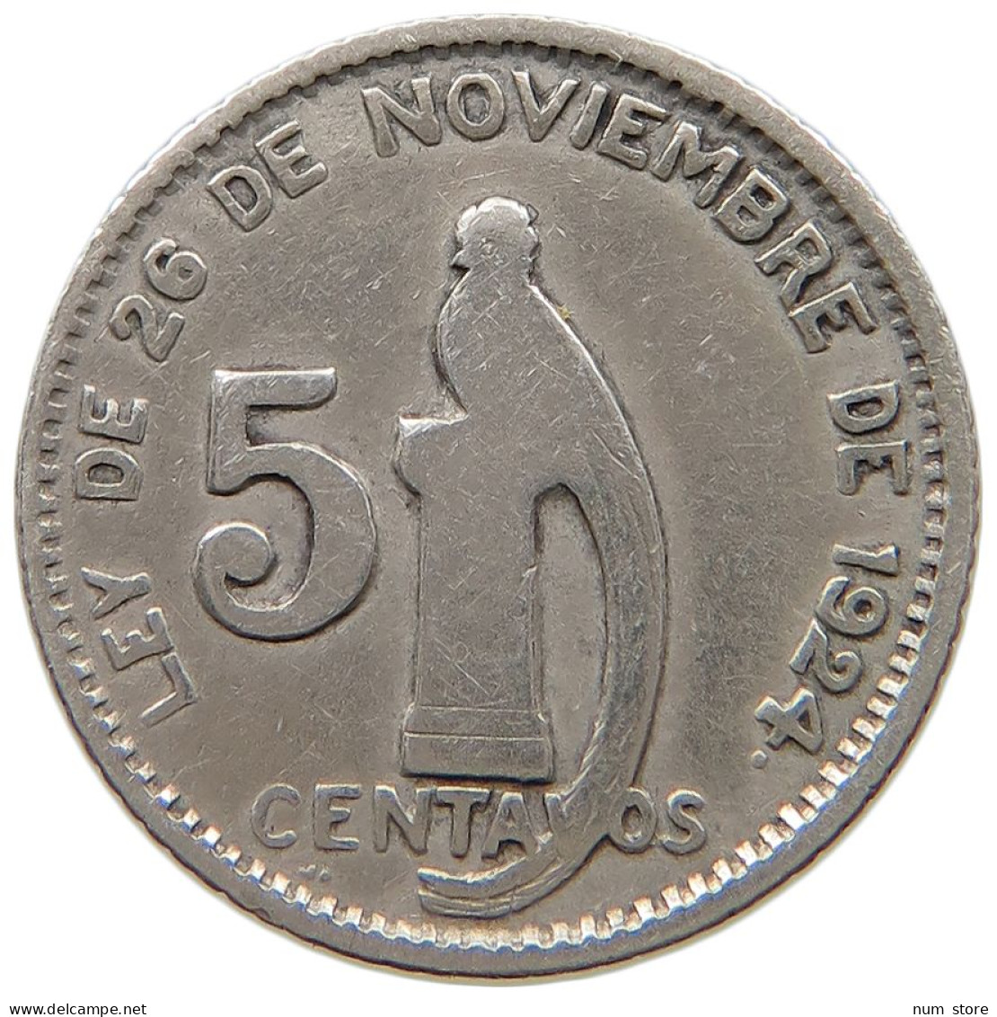 GUATEMALA 5 CENTAVOS 1945  #a044 1003 - Guatemala