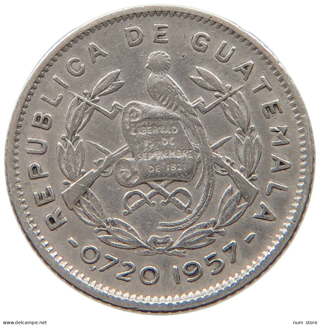 GUATEMALA 5 CENTAVOS 1957  #a045 0869 - Guatemala