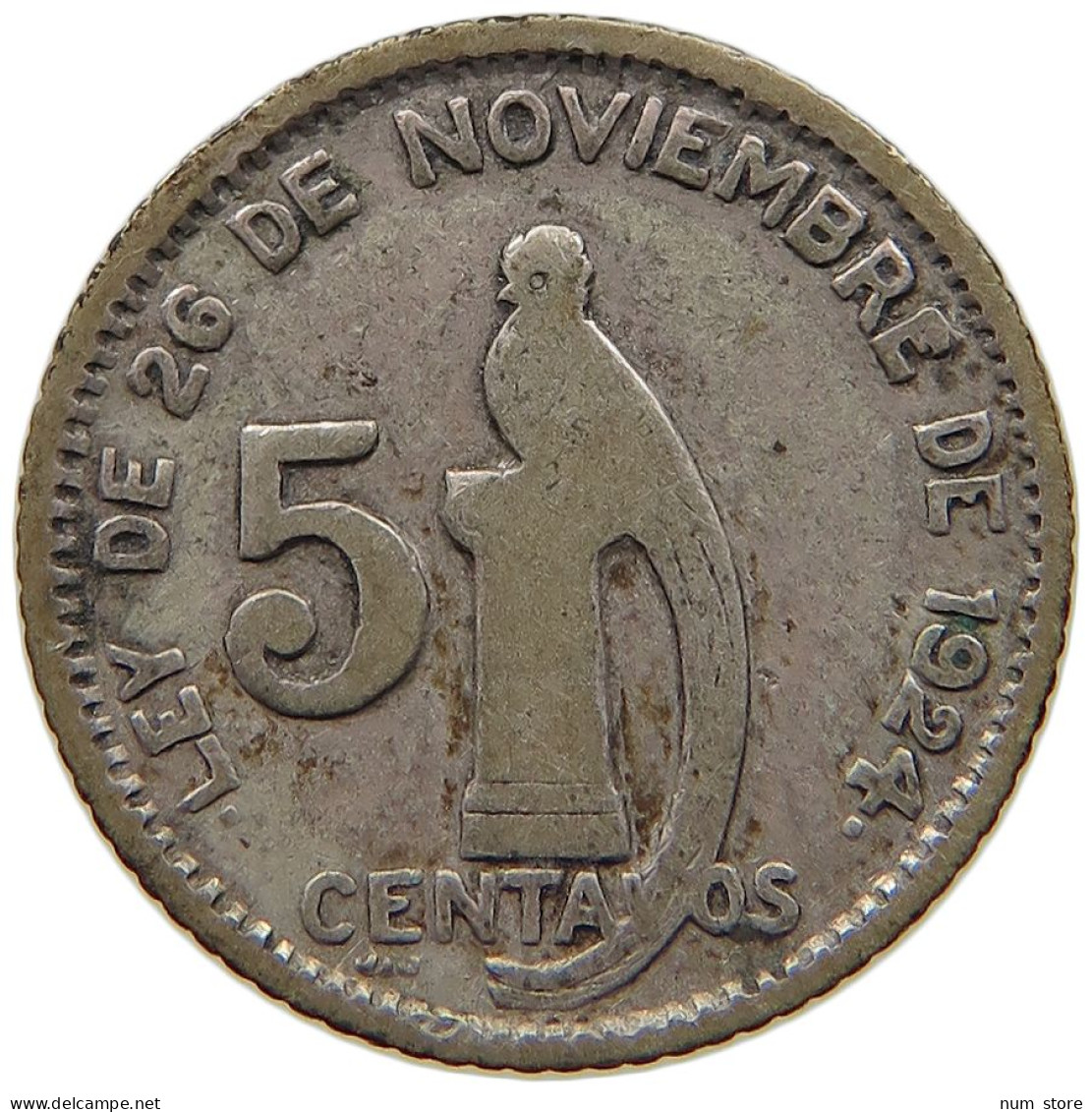 GUATEMALA 5 CENTAVOS 1945  #c032 0493 - Guatemala