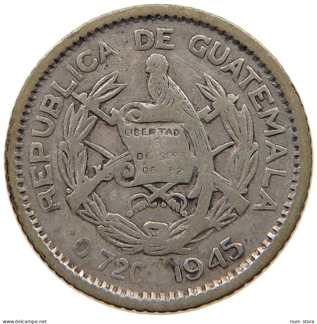 GUATEMALA 5 CENTAVOS 1945  #c032 0493 - Guatemala