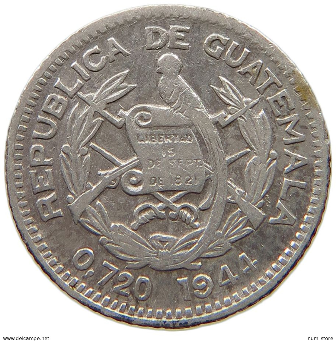 GUATEMALA 5 CENTAVOS 1944  #t064 0491 - Guatemala