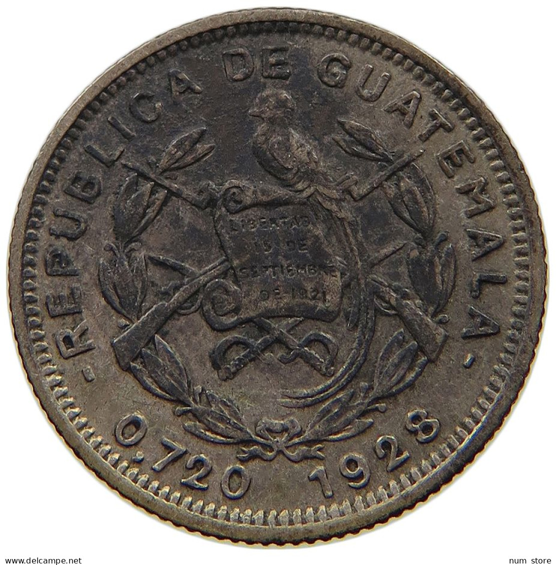 GUATEMALA 5 CENTAVOS 1928  #t064 0489 - Guatemala