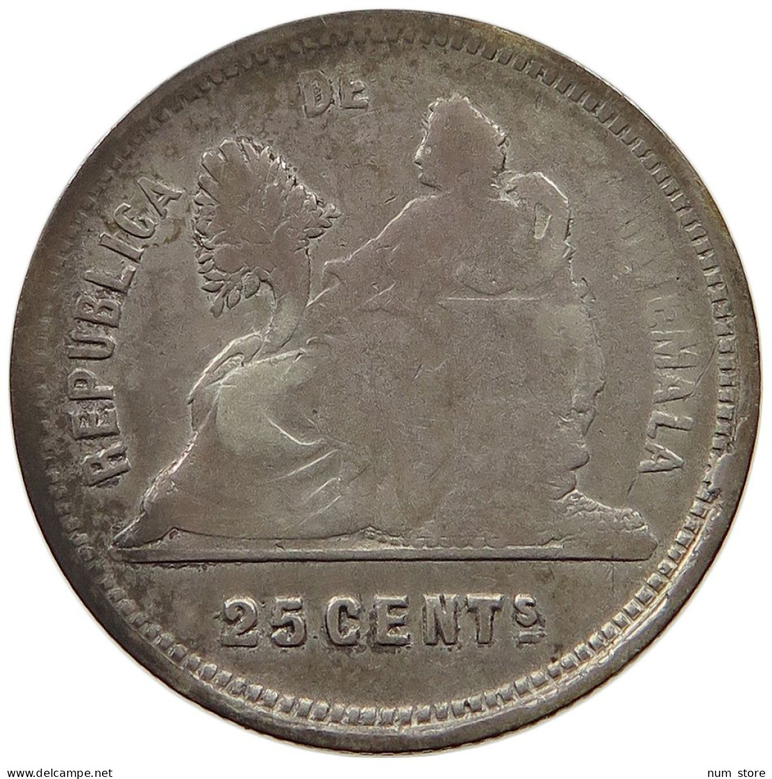 GUATEMALA 25 CENTAVOS 1893  #t064 0437 - Guatemala