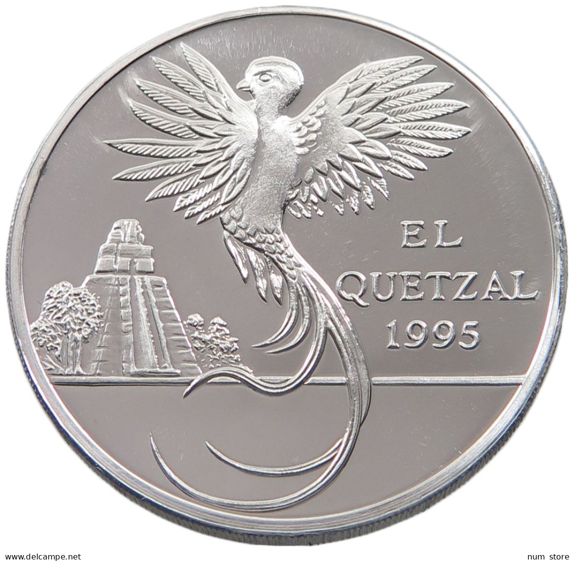 GUATEMALA 10 QUETZALES 1995 GUATEMALA 10 QUETZALES 1995 ALUMINIUM PATTERN PROOF REEDED #alb038 0127 - Guatemala