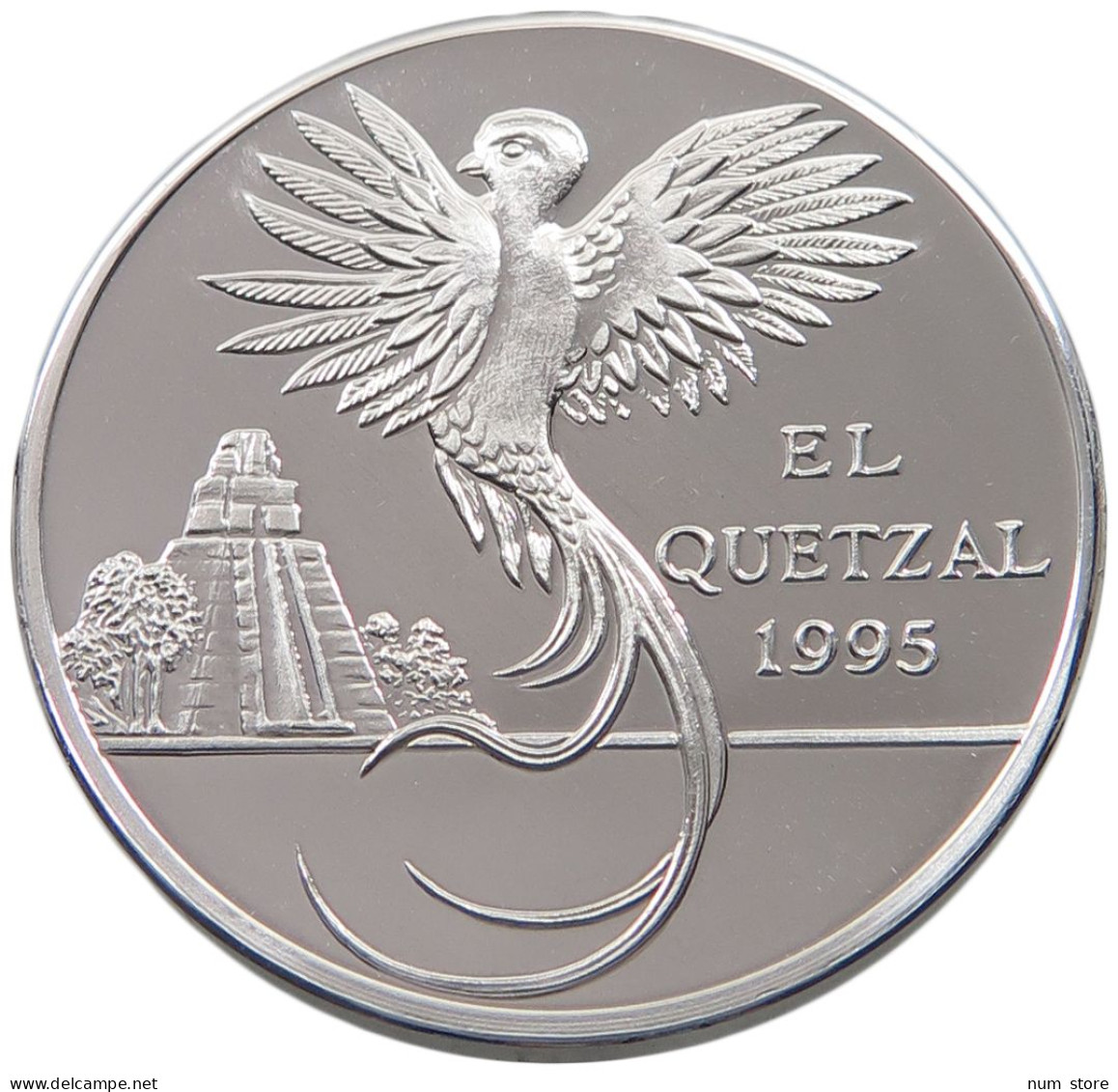 GUATEMALA 10 QUETZALES 1995 GUATEMALA 10 QUETZALES 1995 ALUMINIUM PATTERN PROOF PLAIN #alb038 0133 - Guatemala