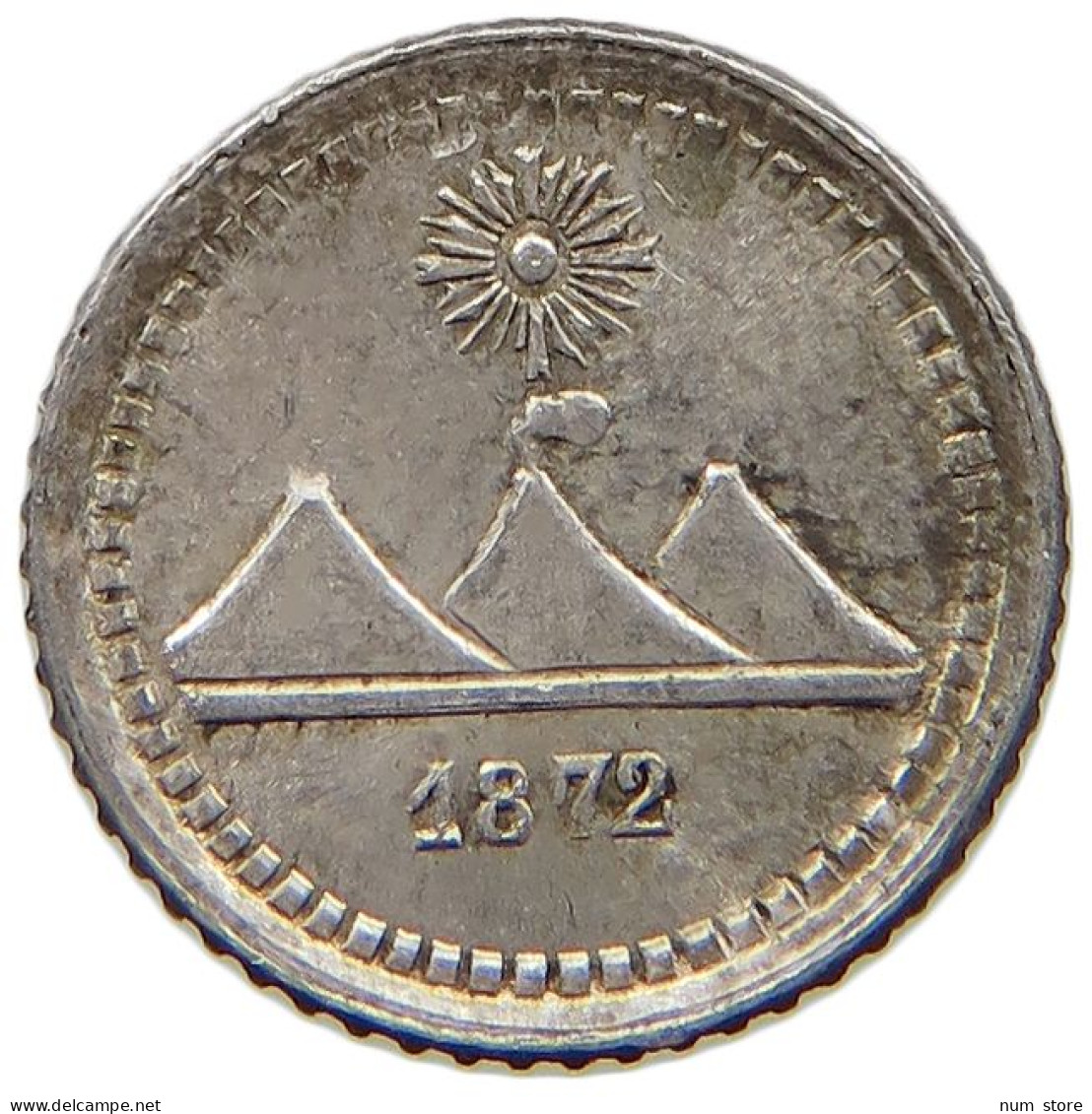 GUATEMALA 1/4 REAL 1872  #t006 0215 - Guatemala