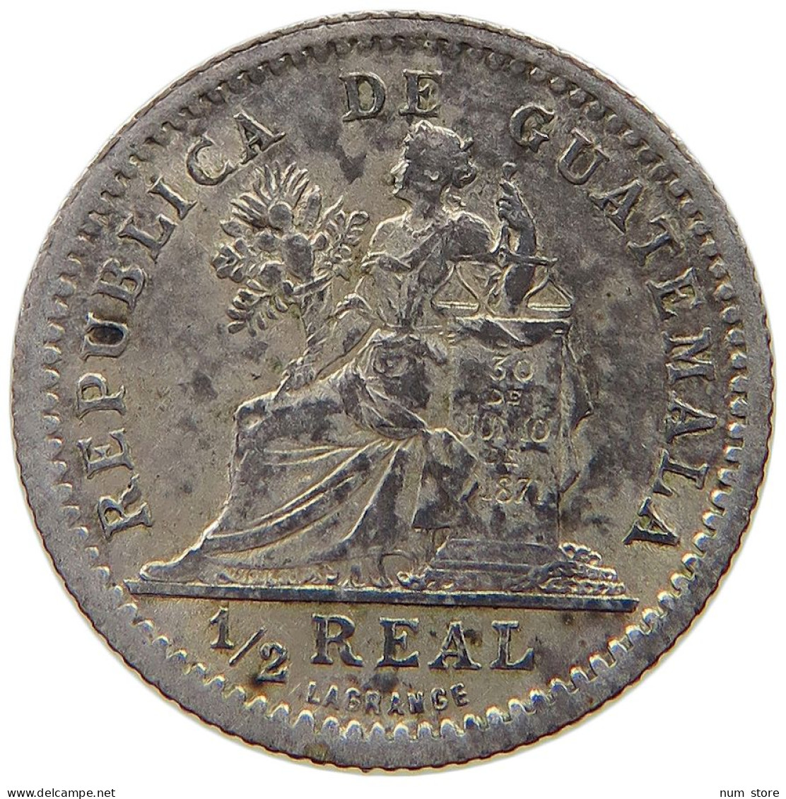 GUATEMALA 1/2 REAL 1899  #t064 0505 - Guatemala