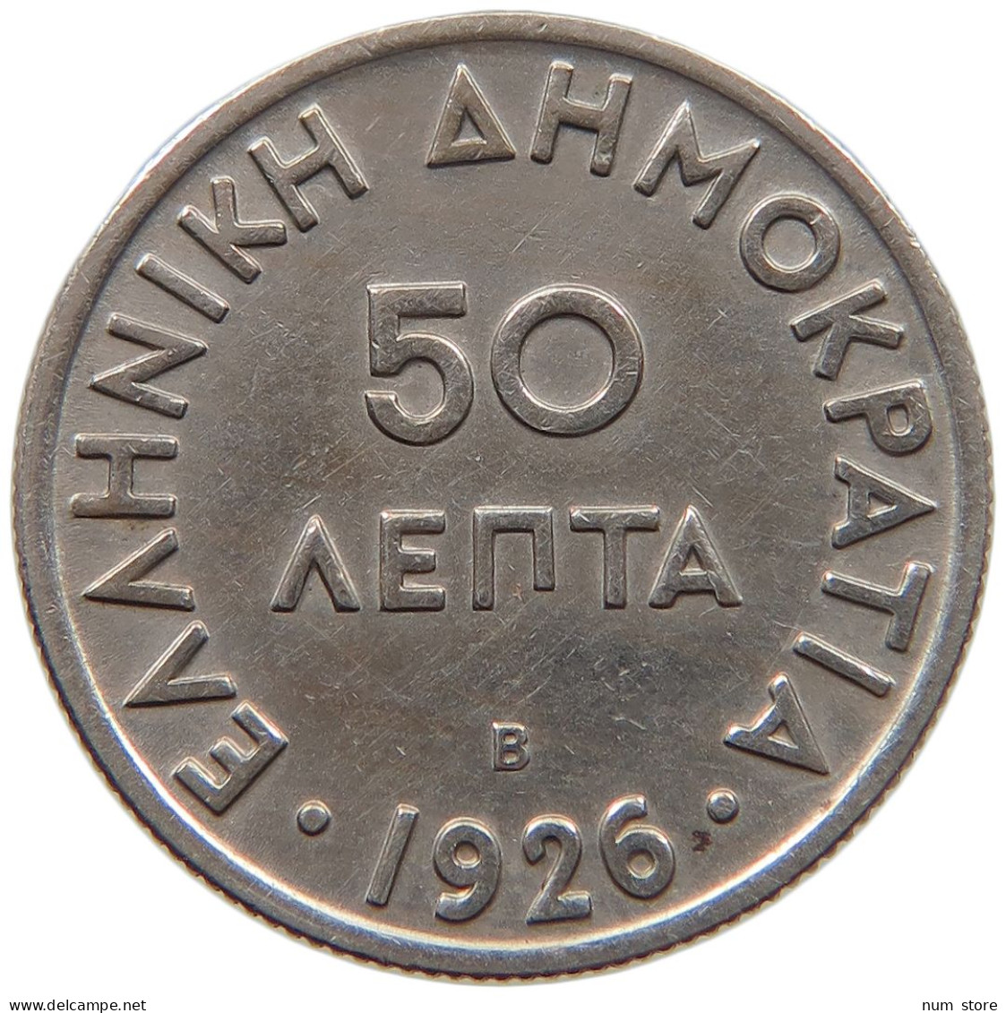 GREECE 50 LEPTA 1926 B  #c006 0299 - Grèce