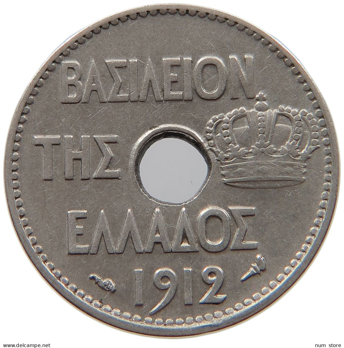 GREECE 5 LEPTA 1912 George I. (1863-1913) #s014 0041 - Grèce