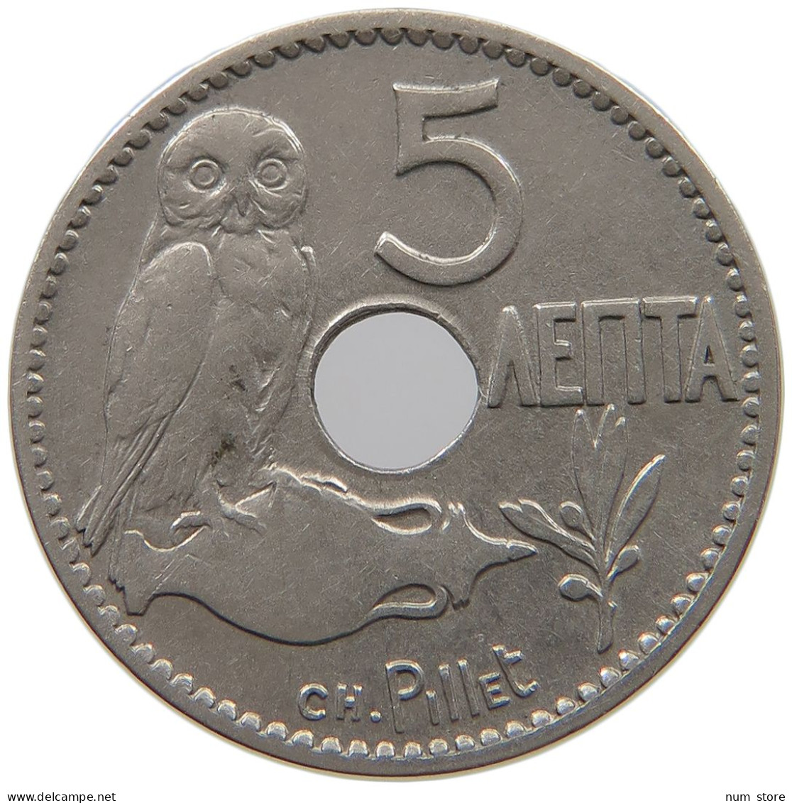 GREECE 5 LEPTA 1912 George I. (1863-1913) #a080 0537 - Grèce