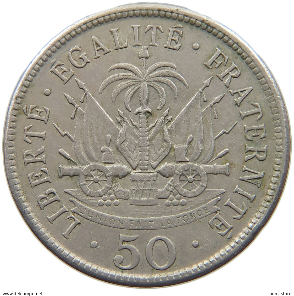 HAITI 50 CENTIMES 1908  #t001 0233 - Haití