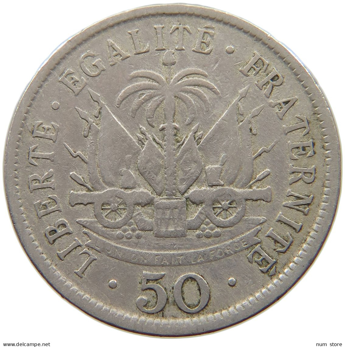 HAITI 50 CENTIMES 1908  #s039 0215 - Haïti