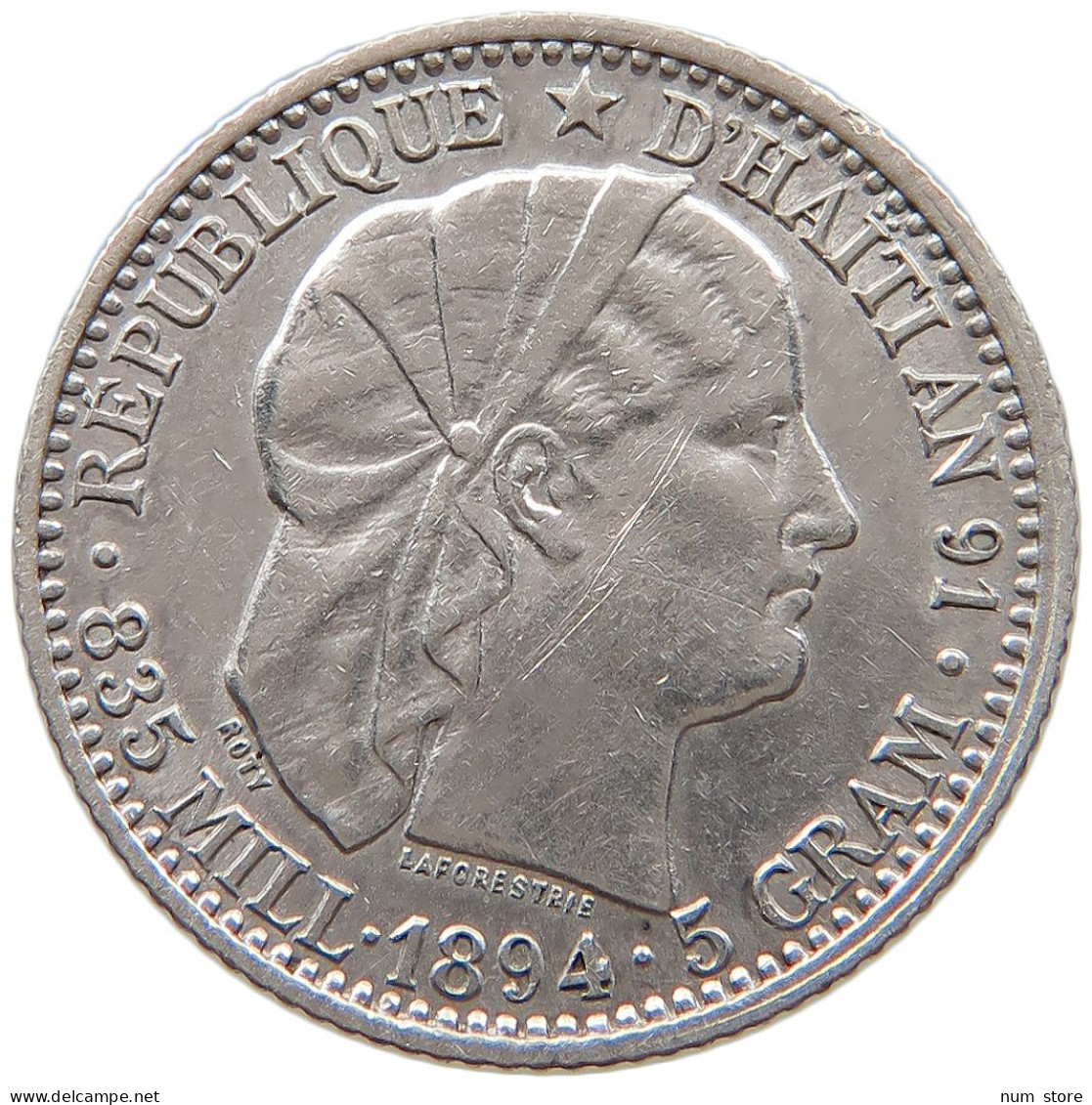 HAITI 20 CENTIMES 1894  #t013 0115 - Haïti