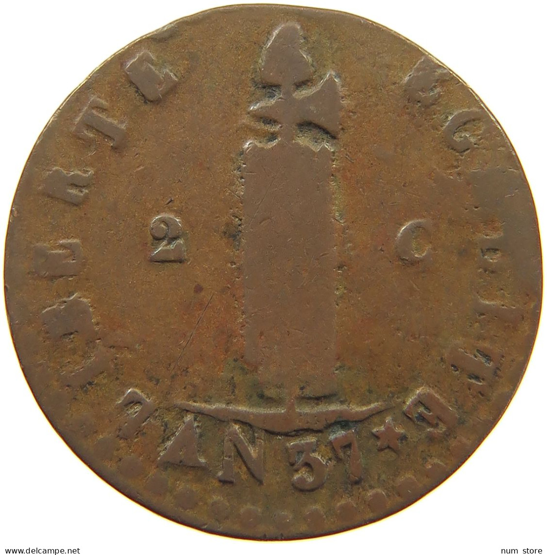 HAITI 2 CENTIMES 1840  #t006 0047 - Haïti