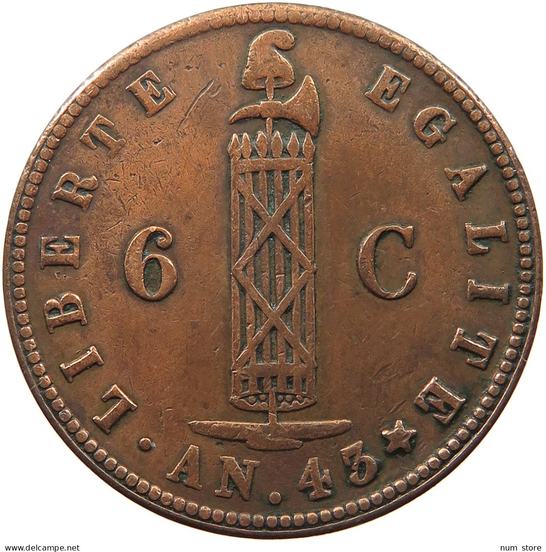 HAITI 6 CENTIMES 1846  #t091 0127 - Haïti