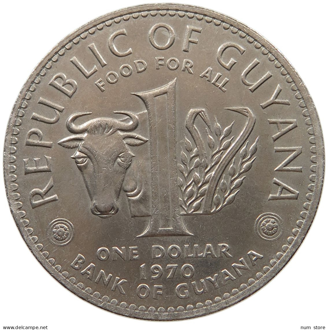 GUYANA DOLLAR 1970  #alb059 0089 - Guyana