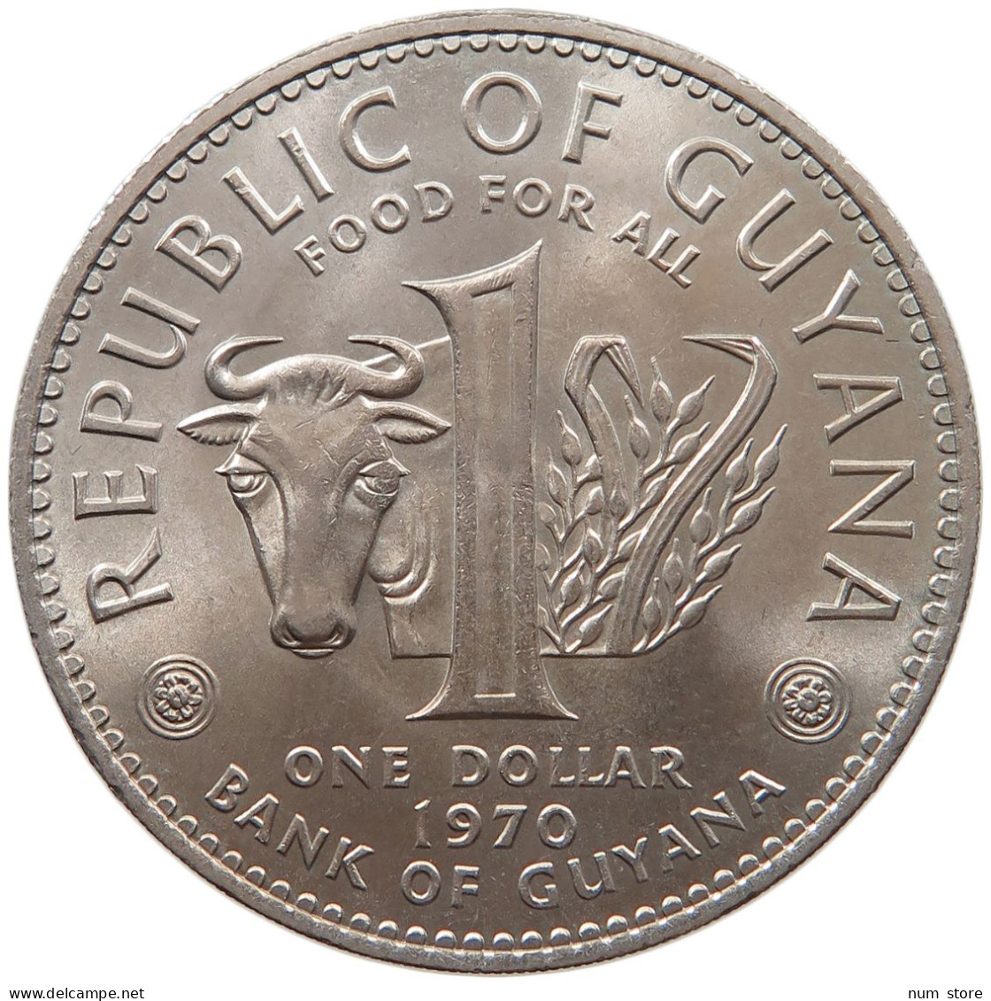 GUYANA DOLLAR 1970  #alb064 0137 - Guyana