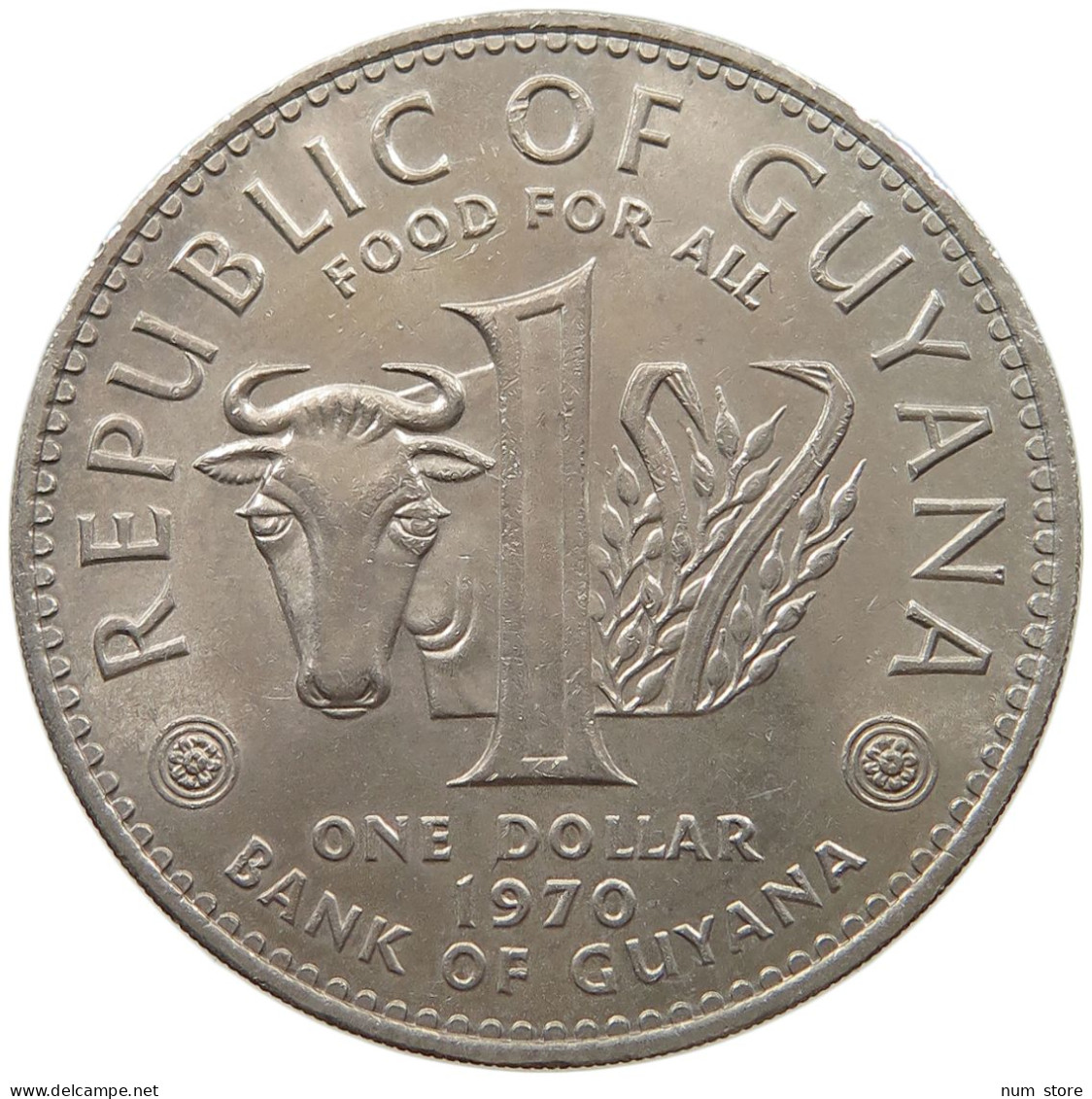 GUYANA DOLLAR 1970  #alb059 0085 - Guyana