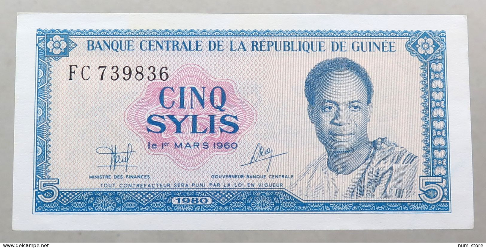 GUINEA 5 SYLIS 1980  #alb049 1523 - Guinée
